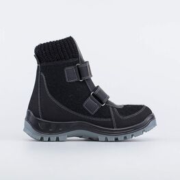 757000-44 Валенки на липучках для мальчика для мальчики черный фото №2