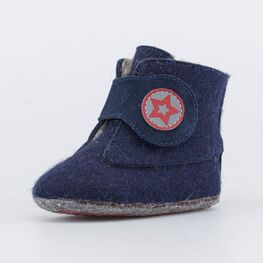 007013-43 Войлочные пинетки для мальчика Звезда для мальчики синий