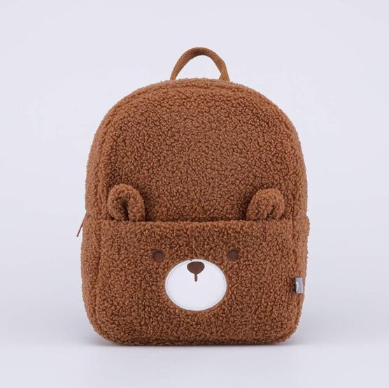 02711298-40 Детский меховой рюкзак Медвежонок для мальчики коричневый