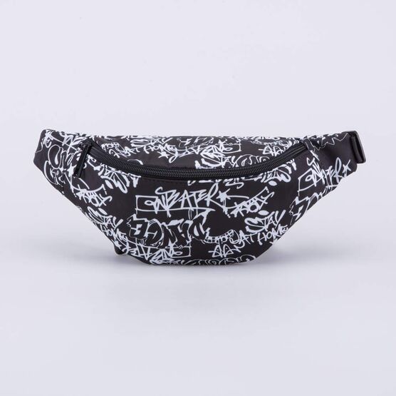 02719016-40 Поясная сумка с принтом граффити для мальчики черный,белый