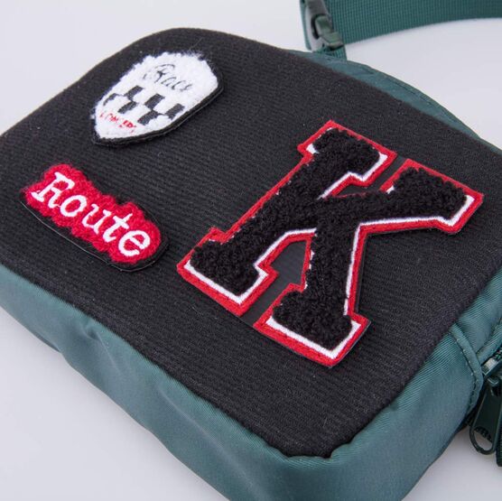 02719018-40 Сумка поясная со съемными патчами для мальчики зеленый,черный фото №5