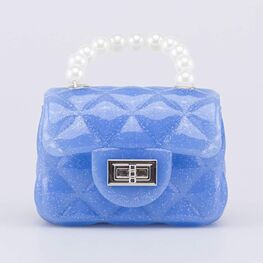 02802312-43 Детская мини сумочка Жемчуг для девочки голубой