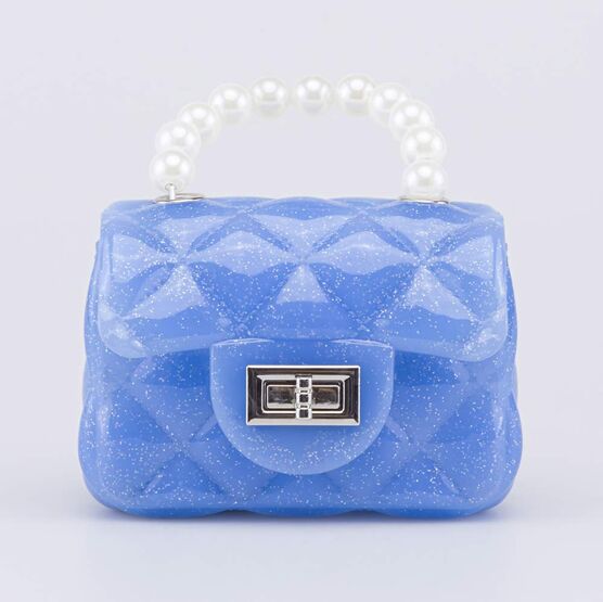 02802312-43 Детская мини сумочка Жемчуг для девочки голубой