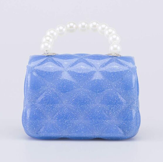 02802312-43 Детская мини сумочка Жемчуг для девочки голубой фото №3