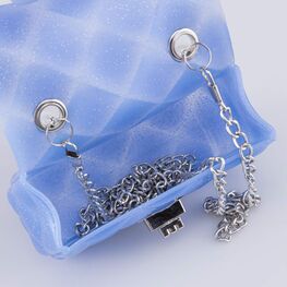 02802312-43 Детская мини сумочка Жемчуг для девочки голубой фото №4