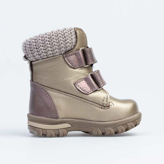 152185-58 Зимние ботинки для девочки для девочки бронзовый фото №2