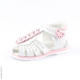 222071-26 Босоножки для девочки серебрист.