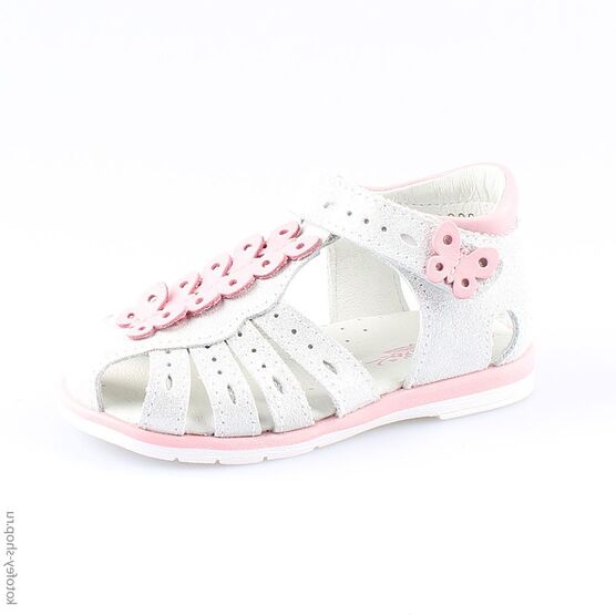 222071-26 Босоножки для девочки серебрист.