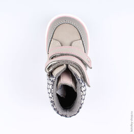 152175-31 Ботинки для девочки сер-роз фото №4