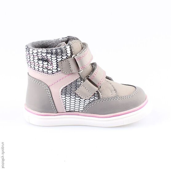 152175-31 Ботинки для девочки сер-роз фото №2
