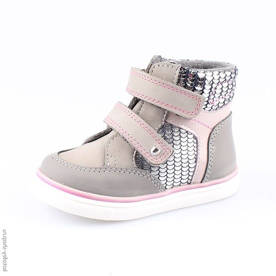 152175-31 Ботинки для девочки сер-роз