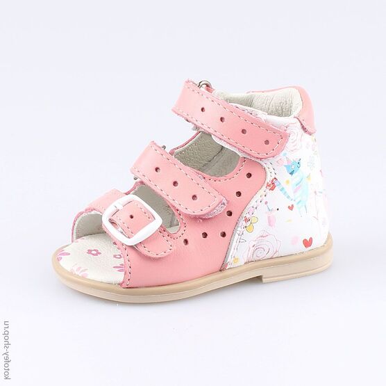 022086-25 Туфли летние для девочки роз-цве