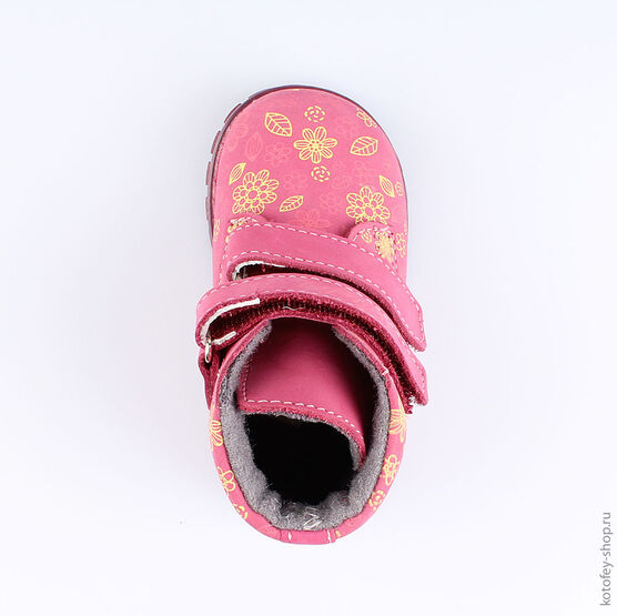 152202-32 Ботинки для девочки розовый фото №4