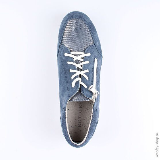 732187-22 Полуботинки для девочки светло-синий фото №4