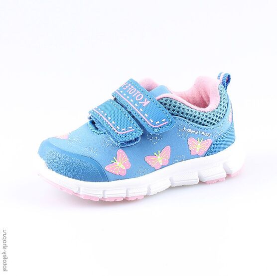 144063-73 Кроссовки для девочки син-роз