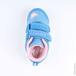 144063-73 Кроссовки для девочки син-роз фото №4