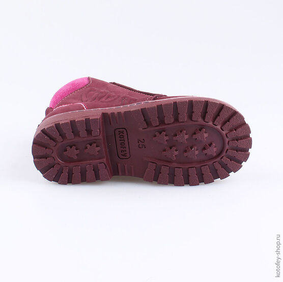 352094-26 Ботинки для девочки бордовый фото №3