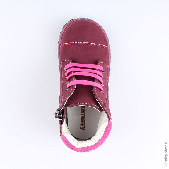 352094-26 Ботинки для девочки бордовый фото №4