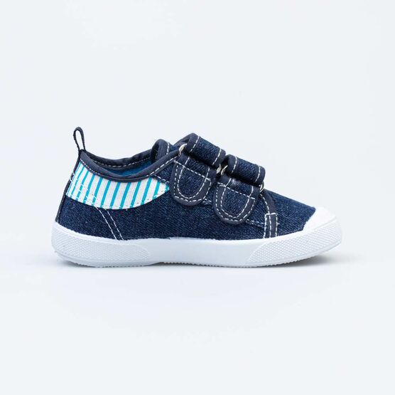 331187-11 Хлопковые кеды для мальчика Джинс для мальчики син-гол фото №2