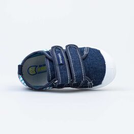 331187-11 Хлопковые кеды для мальчика Джинс для мальчики син-гол фото №4