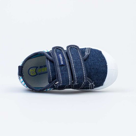 331187-11 Хлопковые кеды для мальчика Джинс для мальчики син-гол фото №4