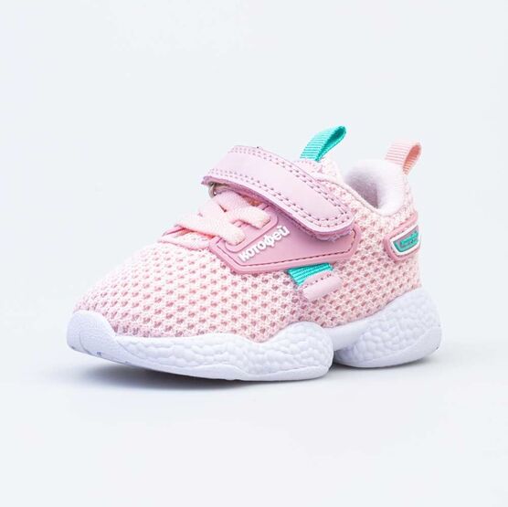 144142-72 Кроссовки из вязаного текстиля для девочки розовый