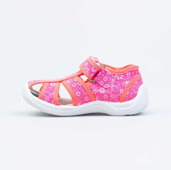 221042-14 Босоножки текстильные для девочки розовый фото №2