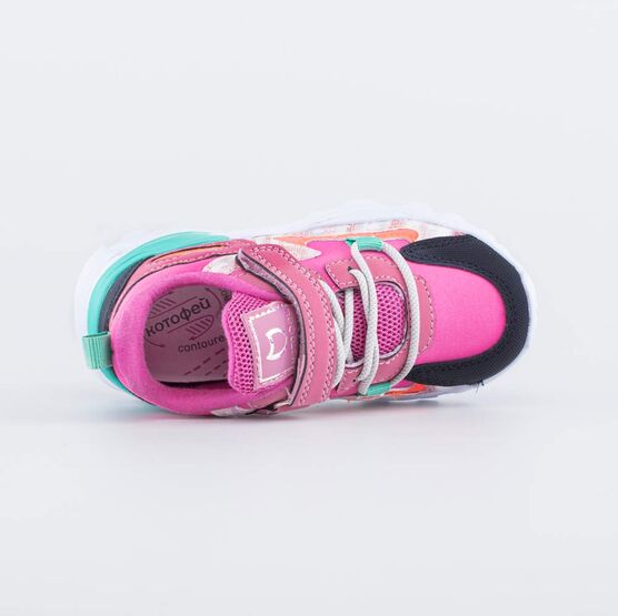 344407-72 Кроссовки для девочки для девочки фук-роз фото №4