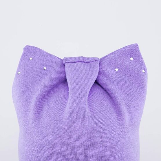 07811626-40 Шапка детская сиреневая. для девочки сиреневый фото №3