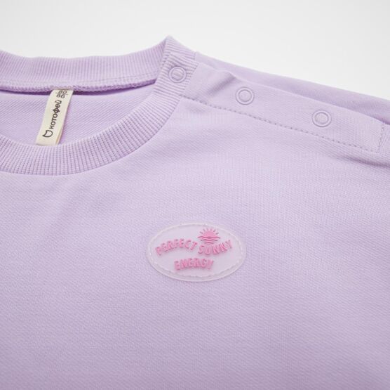 07802081-30 Детская футболка из трикотажного полотна футер для девочки сиреневый фото №3