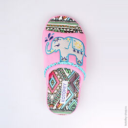 531029-11 Тапочки розовые для девочки розовый фото №4