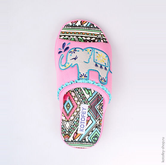 531029-11 Тапочки розовые для девочки розовый фото №4