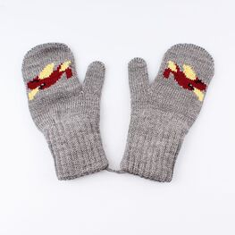 07721150-40 Варежки детские однослойные серые для мальчики разноцветный