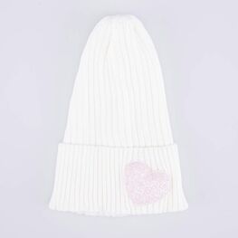 07811616-40 Шапка вязаная с подворотом беж-белая для девочки беж-бел фото №4