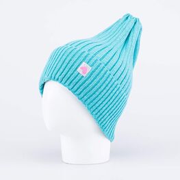 07811621-40 Шапка детская вязаная мятная для девочки мятный