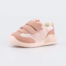 144293-11 Розовые кроссовки сеточкой для девочки розовый