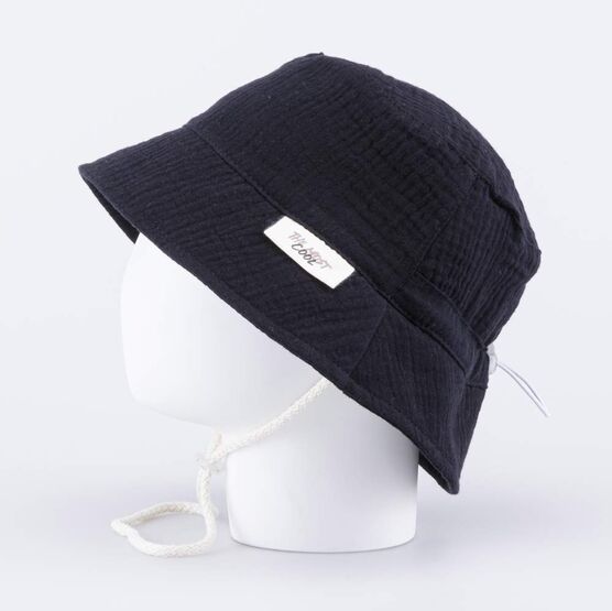 07710002-40 Панама из муслина черная для мальчики черный фото №2