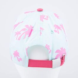07809009-40 Кепка-бейсболка Пальмы белый-розовый для девочки белый + розовый фото №4
