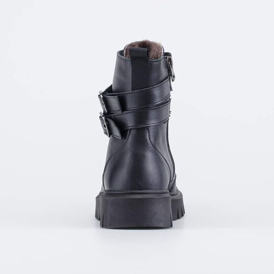 752249-51 Высокие зимние ботинки для девочки черный фото №5