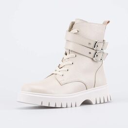 752249-52 Высокие зимние ботинки для девочки бежевый