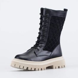 762240-52 Зимние сапожки для девочки черный для девочки черный