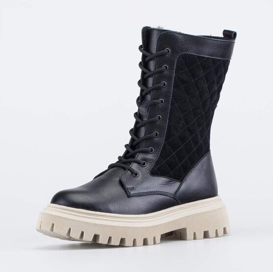 762240-52 Зимние сапожки для девочки черный для девочки черный