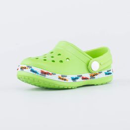 325113-07 Пляжные клоги из ЭВА Автомобили для мальчики салатовый