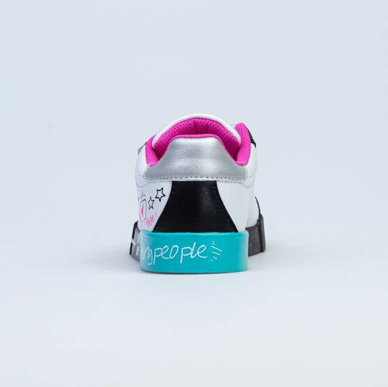 534043-73 Полуботинки для девочки бел-чер фото №5