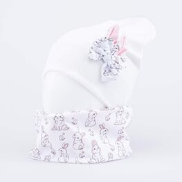 07811323-40 Комплект детский двухслойный беж-белый для девочки беж-бел