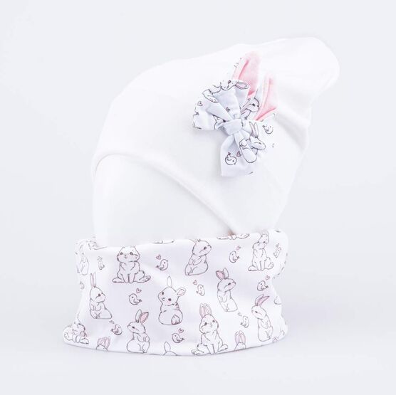 07811323-40 Комплект детский двухслойный беж-белый для девочки беж-бел