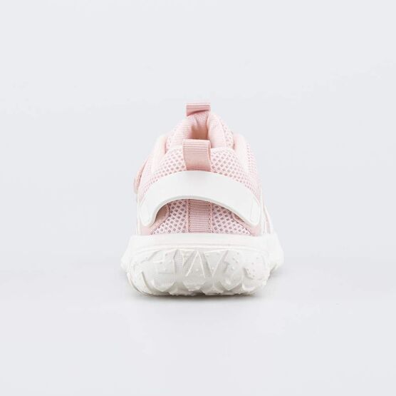 144282-11 Детские кроссовки на липучках для девочки розовый + бежевый фото №5