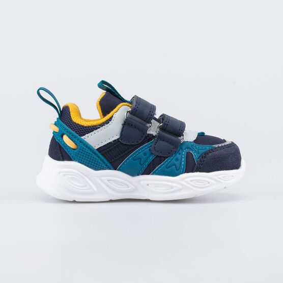 144284-72 Кроссовки с LED и Softshell для мальчики синий + бирюзовый фото №2