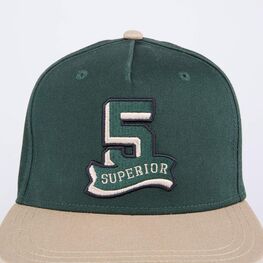 07709029-40 Кепка-бейсболка с прямым козырьком для мальчики зеленый фото №3