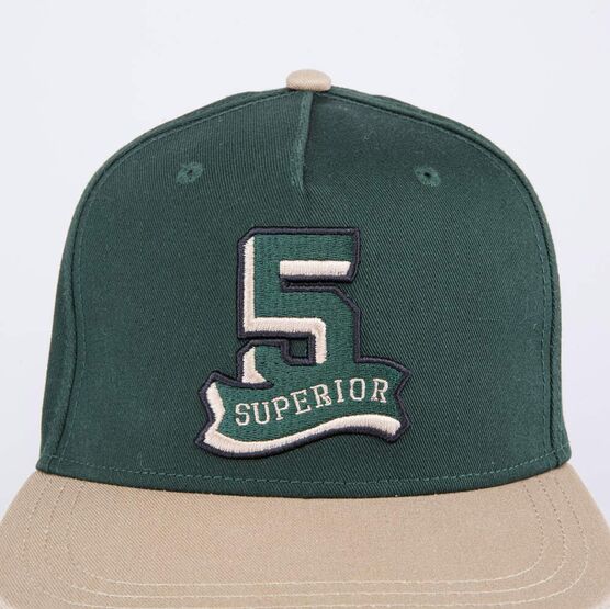 07709029-40 Кепка-бейсболка с прямым козырьком для мальчики зеленый фото №3